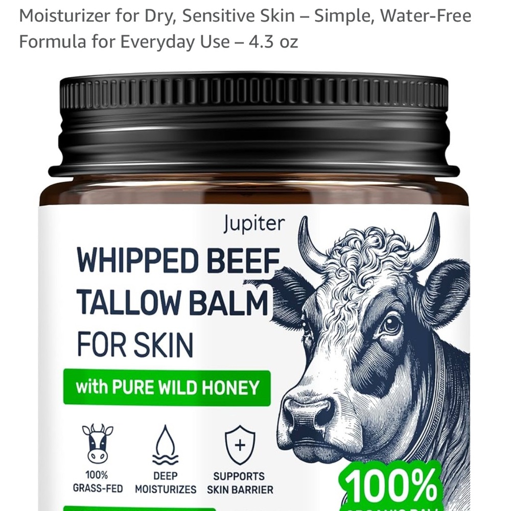 Whipped Beef Tallow Balm - White and Black Moisturizer